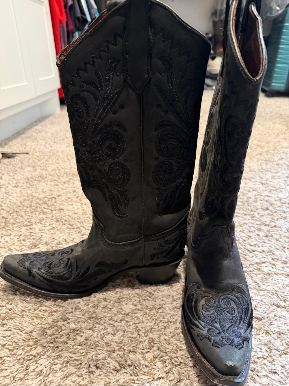 Circle G Black Embroidered Western Heeled Boots